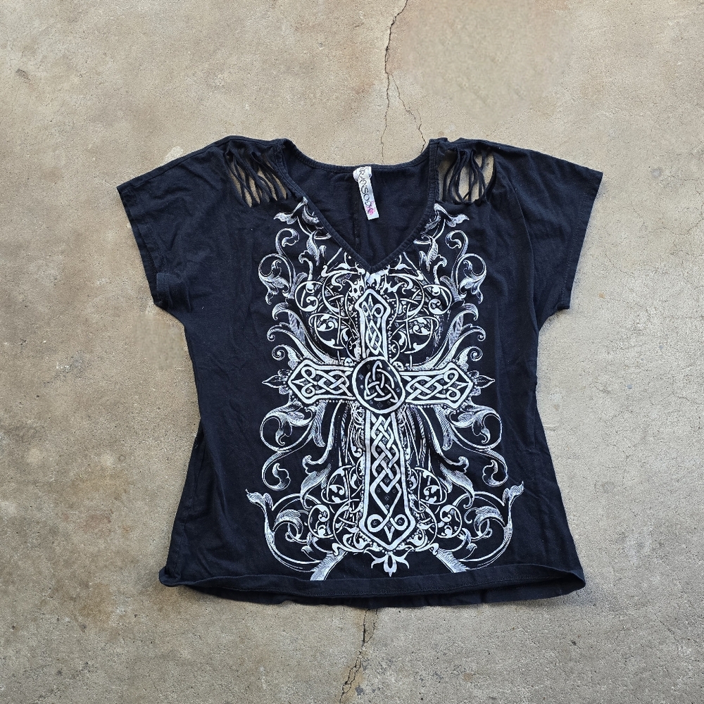 vtg y2k ransom Punk Scene mcbling Grunge top